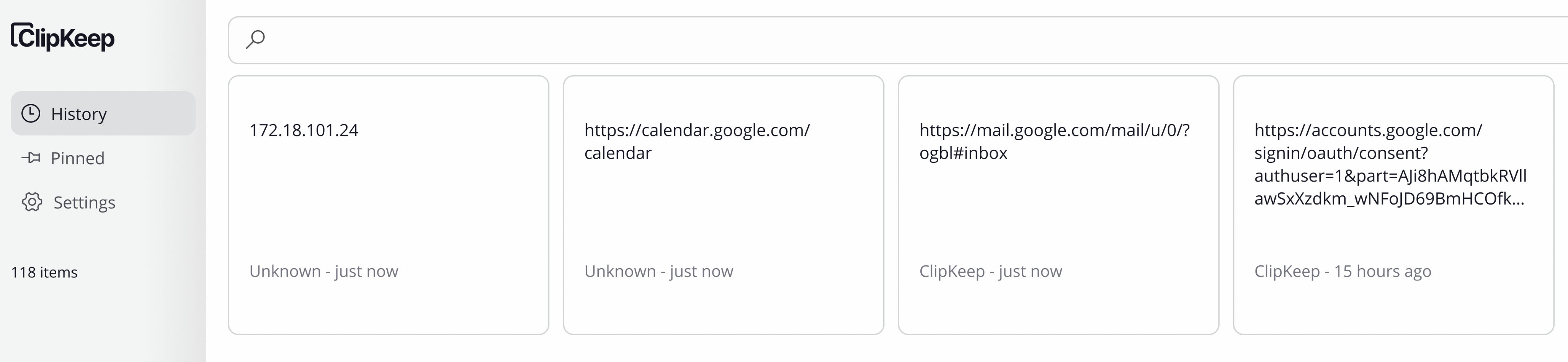 ClipKeep light theme